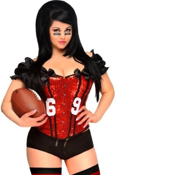 DAISY CORSETS football player corset costume NEW 5x and 6x‎ - Picture 1 of 3